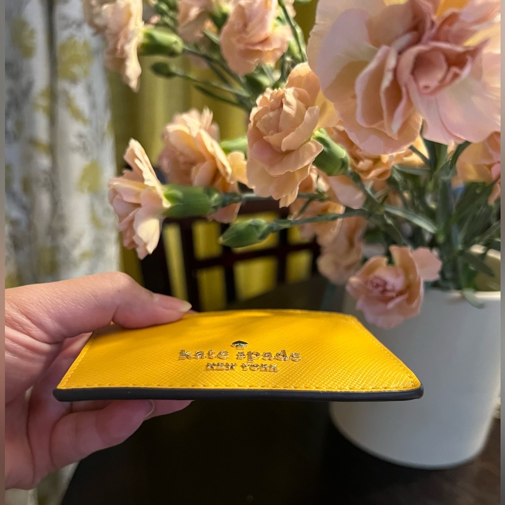 New Kate Spade Card Case - Daffodil Color - Picture 4 of 4